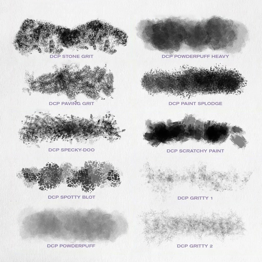 30+复古感漫画纹理Procreate+PS笔刷